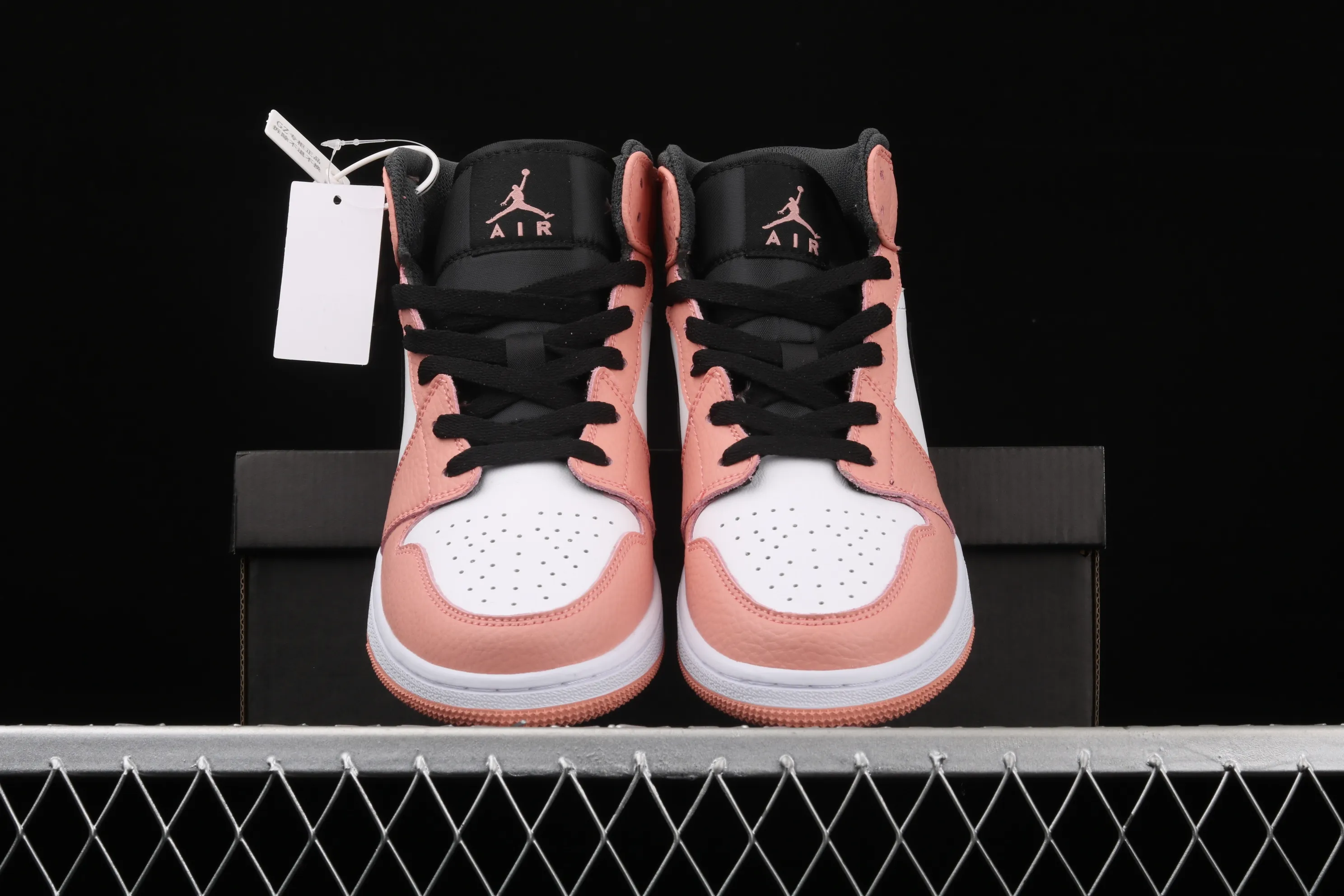 All categories Air Jordan Jordan series basketball shoes Air Jordan 1 Mid Air Jordan 1 Mid "Pink Quartz" AJ1 Joe 1 pink quartz first layer Chinese basketball shoes 555112-603